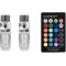 Set 2 Becuri Auto LED RGB T10 6 SMD W5W Cu Telecomanda Model P10