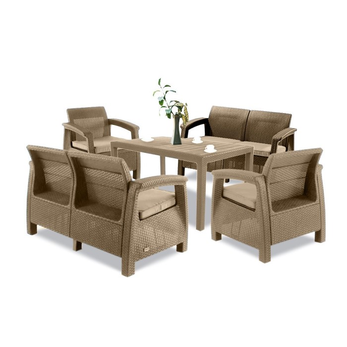 Set de mobilier de grădină Corfu Fiesta II duo cu masă melodică