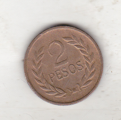 bnk mnd Columbia 2 pesos 1977