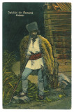 4797 - ETHNIC man, Shepherd, Romania - old postcard - used - 1912, Circulata, Printata