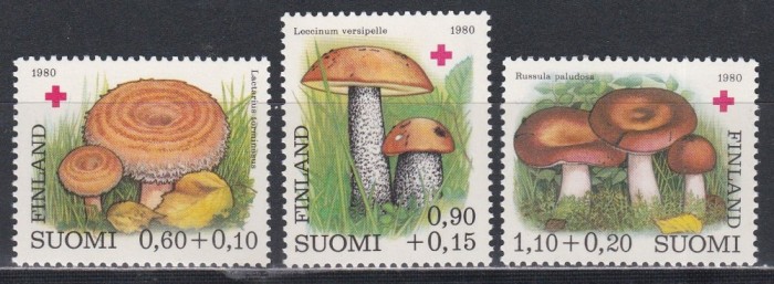Finlanda 1980 - Crucea Roșie - Ciuperci comestibile, MNH