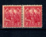 SUA 1927 - Vermont, 2c, pereche neuzata