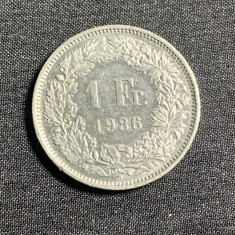 Moneda 1 franc 1986 Elvetia