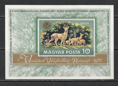 Ungaria 1971 - Vanatoare S/S 1v MNH foto