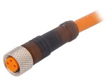 Cablu M8 PIN 3 drept 5m 60VAC 4A RKMV IP67