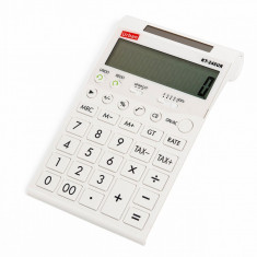 Calculator mare de birou, model cu 4 functii si 12 cifre, alb foto