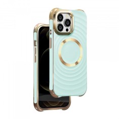 Husa MagSafe pentru Apple iPhone 12 / 12 Pro, OEM, Circle Glam, Verde foto