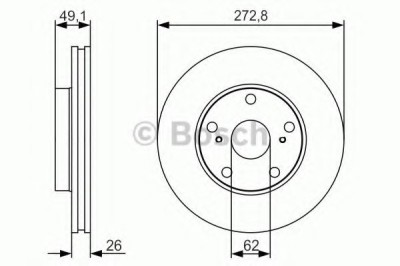 Disc frana TOYOTA AURIS (NRE15, ZZE15, ADE15, ZRE15, NDE15) (2006 - 2012) BOSCH 0 986 479 S16 foto