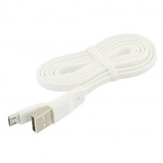 Cablu USB - micro USB, flexibil, alb, 1m - 171964 foto