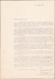 HST A402 Scrisoare semnată olograf 1938 Sabin Manuilă - Braesku