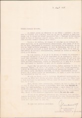 HST A402 Scrisoare semnată olograf 1938 Sabin Manuilă - Braesku