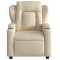 Fotoliu rabatabil, material textil crem - 6