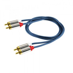 Cablu audio, 2 mufe RCA metalice-2 mufe RCA metalice, 1 m foto