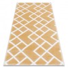 Covor acril VALS 3232 Geometric spațial 3D galben / fildeş, 70x140 cm