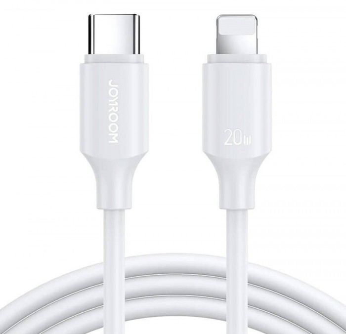 Cablu transfer date si incarcare Joyroom S-CL020A9 tip Lightning - USB-C PD20W QC3.0 1m, Alb