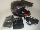 Cumpara ieftin Set casca moto off road-trotineta-enduro+Manusi+Cagula + ochelari ,produse noi