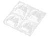 Lentilă LED Transparentă Pătrată LEDIL STRADA-MODULE 50x50mm &Icirc;nălțime 7,3mm Fixare Adeziv/Orip.f.filet