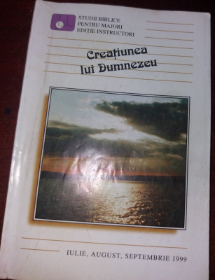 STUDII BIBLICE CREATIUNEA LUI DUMNEZEU foto