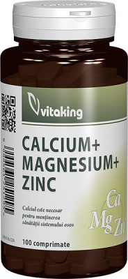 Calciu Magneziu cu Zinc Vitaking 100cpr foto