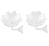 Set de 2 hranitoare pentru vietatile din acvariu Sprie&szlig;en, acril/silicon, transparent, 3 x 3 x 6 cm