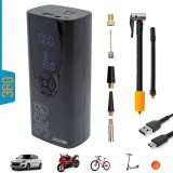 Cumpara ieftin Mini compresor cu funcție Power Bank pentru bicicletă, trotinetă, scuter și auto | Motorevolution
