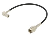 MTA Cable FME plug SMB socket black angled straight 0.2m