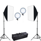 Cumpara ieftin Kit Lumina Continua ,LED softbox studio foto-video, 45w/ 5500K, Geanta Transport, Set Profesional pentru Sedinta Foto