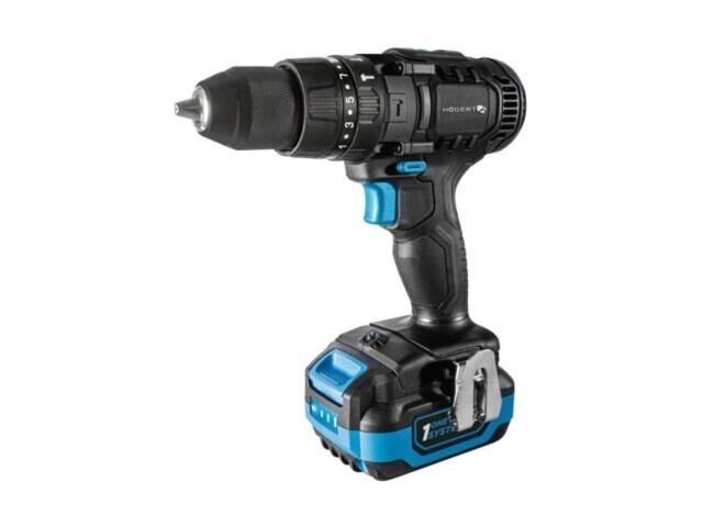 Mașină de găurit și &icirc;nșurubat H&Ouml;GERT TECHNIK 18V, acumulator Li-Ion, max 50Nm, cu impact