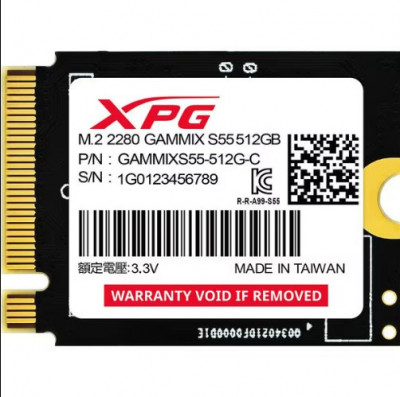 SSD ADATA XPG Gammix S55 512GB PCI Express 4.0 x4 M.2 2230 foto