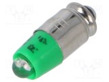 Lampă LED verde 12V EAO, 1 diodă, 1050mcd, 16mm