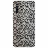 Husa silicon pentru Xiaomi Mi 9, Baroque Silver Pattern