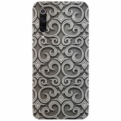 Husa silicon pentru Xiaomi Mi 9, Baroque Silver Pattern foto
