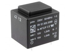 Transformator &Icirc;ncapsulat 3VA 230V 15V 100mA PCB