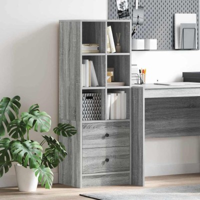 vidaXL Bufet cu sertar sonoma gri 45.5 x 34 x 127 cm Lemn compozit 869367 foto
