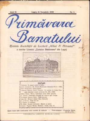 HST Z82 Primăvara Banatului 1/1929 Lugoj foto