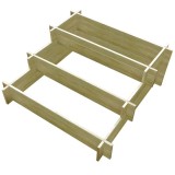 Cumpara ieftin Jardinieră cu 3 niveluri, 90 x 90 x 35 cm, lemn tratat