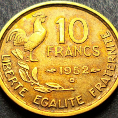 Moneda istorica 10 FRANCI - FRANTA, anul 1952 *cod 1498 - litera B