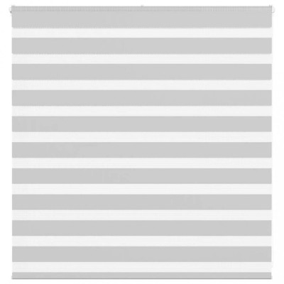 Jaluzea tip zebra gri deschis lățime țesătură 140,9cm poliester foto