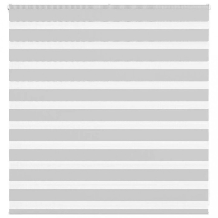 Jaluzea tip zebra gri deschis lățime țesătură 140,9cm poliester