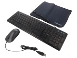 Kit de birou negru USB cu cablu, layout US, 1.4m