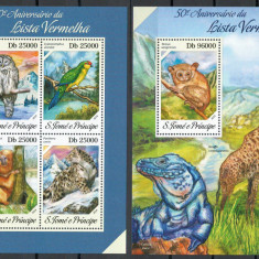 Sao Tome si Principe 2014 Mi 5534/37 + bl 966 MNH - Fauna: specii amenintate