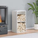 Gossi suport pentru lemne de foc alb 40x30x75 cm otel laminat la rece