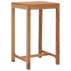 vidaXL Masă de bar de grădină, 60 x 60 x 105 cm, lemn masiv de tec 287235