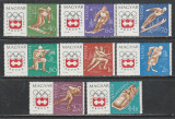 Ungaria 1963 - Jocurile Olimpice de Iarna Innsbruck 8v MNH, Nestampilat