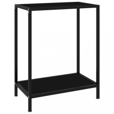 vidaXL Masă consolă, negru, 60 x 35 x 75 cm, sticlă securizată 322828