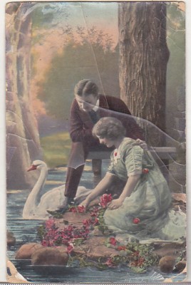 bnk cp Felicitare - circulata 1913 foto