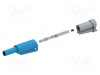 Conector banană 4mm 36A 1kVAC albastru cu izolație ELECTRO-PJP