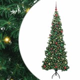 vidaXL Pom de Crăciun Artificial pentru Colț Verde 180 cm PVC și Metal 3397271