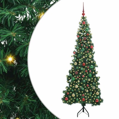 vidaXL Pom de Crăciun Artificial pentru Colț Verde 180 cm PVC și Metal 3397271 foto