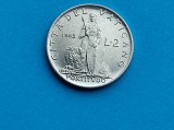 2 Lire 1963 Vatican -UNC-RAR, Europa, Aluminiu